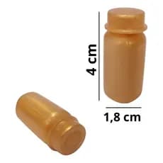 100 Frascos , Flaconete 5ml Dourado C/ Tampa Pressão