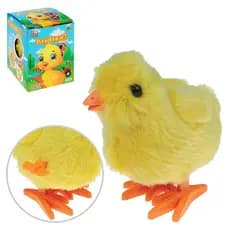 Brinquedo Pintinho Pelúcia A Corda Gira e Anda Grande 11cm Divertido Art Brinks Infantil