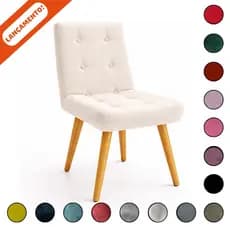 Poltrona Cadeira Eames Pés Palito Estofada Para Sala Consultório Escritório Aninha Poltronas