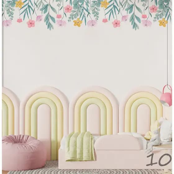 Quarto Infantil Adesivo Papel De Parede Jardim Suspenso Para Decoração 10