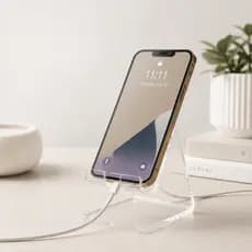 Suporte Para Celular De Mesa Universal Em Acrílico Cristal Compatível Todos os Celulares