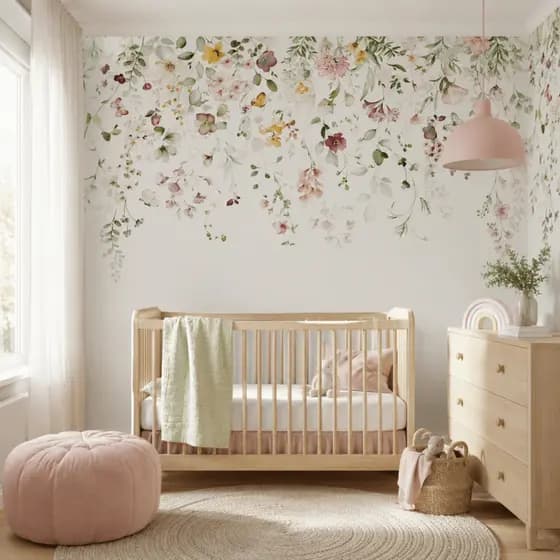 Papel de Parede Autoadesivo Tema Floral Para Decoração de Quarto Jardim Suspenso 19