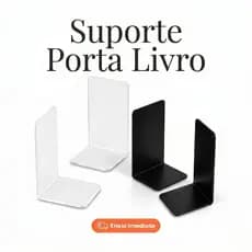 Kit Porta Livro Suporte Para Livros Aparador Apoio Estante Balcão Organizador Em Acrílico