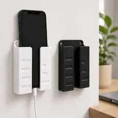 Suporte De Parede Multiuso Para Celular Controle Autocolante Organizador Para Carregar Em Plástico
