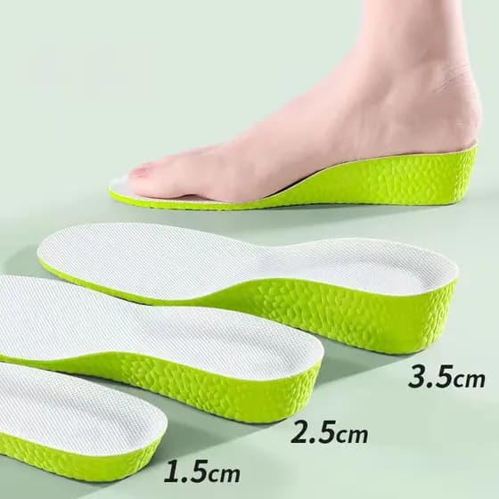 3 Pares Palmilhas De Altura Ortopédicas Invisíveis  Aumento Da Absorvedor De Choque Anti odor e respirável Para Conforto