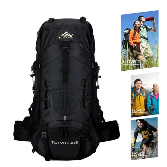 Táticas à prova d'água Mochila Adequado para Trilha Camping Caminhada Viagem 70l