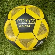 Bola de futebol CAMPO e SOCIETY Misaki costurada ultra resistente AMARELA