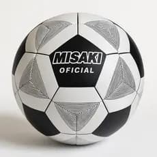 Bola futebol CAMPO e SOCIETY Misaki Costurada a mão branca e preta REFORÇADA COM FORRO DE LATEX