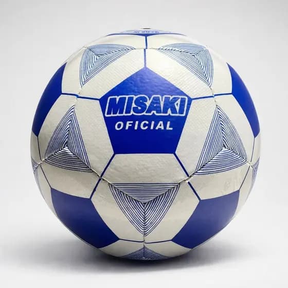 Bola de futebol CAMPO e SOCIETY Misaki costurada ultra resistente AZUL