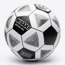 Bola futebol campo e society misaki costurada ultra resistente branca e preta