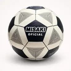 Bola de futebol CAMPO e SOCIETY Misaki costurada ultra resistente PRETA