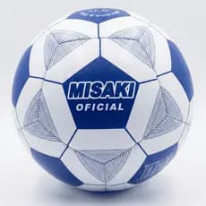 Bola de futebol CAMPO e SOCIETY Misaki costurada ultra resistente BRANCA E AZUL