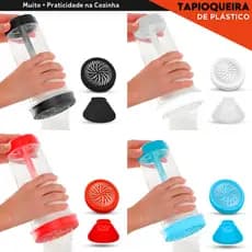 Tapioqueira Manual – Dosadora de Tapioca com Tampa e Dispenser I Ideal para Tapiocas Sem Sujeira -MN