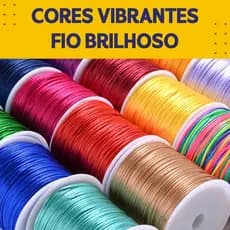 Fio de Seda C/100 Metros de 1.0 Mm - Diversas Cores Vibrantes - Fio de Alta Qualidade - MN