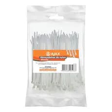 Kit 05 Abracadeira Nylon Presilha 80 X 2,5 Mm Branca 100un