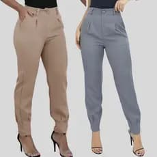 Calça feminina alfaiataria estilo jogger