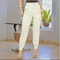 calça cenoura alfaiataria, moda feminina, look social, elegante, calça moderna, Shopee tendência.
