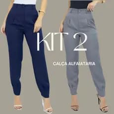 Calça alfaiataria chic, kit 2 feminino, roupa social, estilo minimalista, calça confortável, tendência 2026, elegância