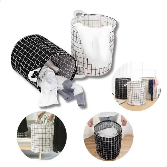Cesto Organizador Multiuso Dobrável Impermeável Compacto e Resistente Guarde Roupas e Brinquedos