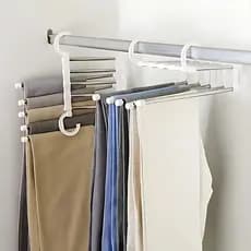 Cabide Multifuncional Organizador Com 5 Divisórias Branco Guarda Roupa Multiuso