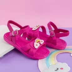Sandália Infantil Menina Injetada Leve Verão Dia a Dia Escola Casual Moda Feminina Promoção