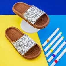 Chinelo Infantil Slide Menino Menina Desenho Personalizar Antiderrapante Dia a Dia Escola Moda