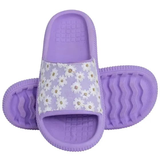 Chinelo Nuvem Infantil Slide Flores Renda Confortavel Leve Antiderrapante Dia a Dia Casual Festa