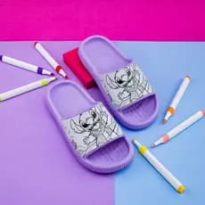 Chinelo Infantil Slide Nuvem Menino Menina Desenho Para Personalizar Antiderrapante Dia a Dia Escola