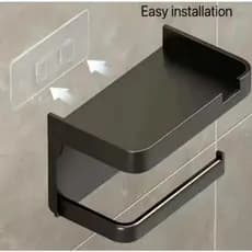 Porta-Rolo de Papel Higiênico Multifuncional para Banheiro – Organizador Prático e Elegante