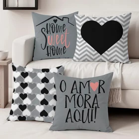 Kit 4 Capas De Almofadas Decorativas Ou 1 Unidade 45x45 - Em Oxford