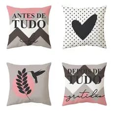 Kit 4 Capas De Almofadas Decorativas Ou 1 Unidade 45x45 Em Oxford