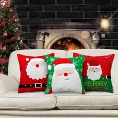 Kit 3 Capas de Natal Para Almofadas 45x45