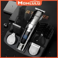 MOMLULU 12 em 1 Aparador de Barba Masculino Barbeador Elétrico À Prova d'Água Para Nariz Corpo Rosto e Bigode USB