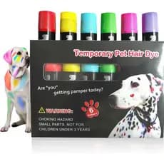 Pacote De 6-12 Cores De Cabelo De Cachorro Temporária Não Tóxica Lavável Tinta Segura Para Animais De Estimação Cães Gat
