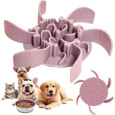 Inserção De Alimentador Lento Para Tigela De Cachorro De 4.5 "-7 " , Labirinto De Silicone Cortável Com Ventosas , Tapet