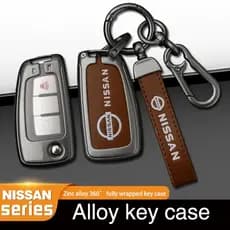 Nova Capa de Chave em Liga de Zinco para Carros Nissan Qashqai J11 Juke Xtrail Sunny Cefiro A32 Acessórios 3841