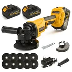 Esmerilhadeira Lixadeira Angular 4.5-115mm Brushless 1250W 2bateria De Lítio + 10 lâminas de serra