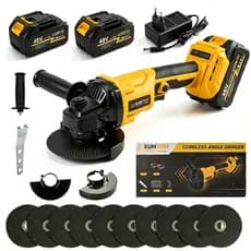 Esmerilhadeira Lixadeira Angular 4 polegadas Brushless 10500rpm-2bateria De Lítio 10lâminas de serra