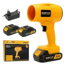 Soprador De Folhas Turbo Portátil  21V Recarregável 2 baterias Bivolt forte Soprador de folha
