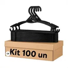 Kit 100 Cabides Adulto Reforçado Organizador
