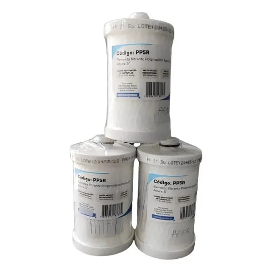 Refil Filtro Polipropileno PP Slim Diversos Tamanhos Encaixe ou Rosca 1/2