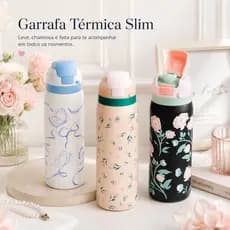 Garrafa Térmica 710ml/1000ml Design Fofo e Elegante Tampa de Abertura Rápida Mantém Frio e Quente Garrafa termica gocase