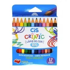 LAPIS DE COR CIS 12 CORES BIG JUMBO CRIATIC
