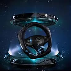 Ferramenta de direção com uma mão, capa de volante em couro genuíno, estilo esportivo, absorvente de suor, da marca da m