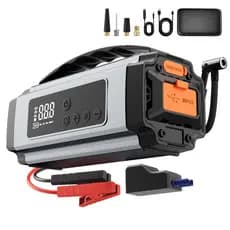 Bomba de ar para carro, inflador de pneus elétrico, dispositivo multifuncional com power bank, fonte de energia para par