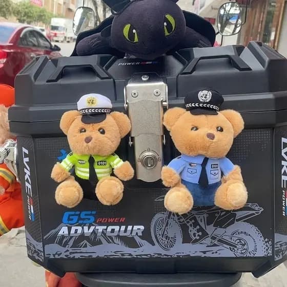 Bonecos decorativos para baú de motocicleta e veículo elétrico, figuras pendentes para a parte traseira do carro, acessó