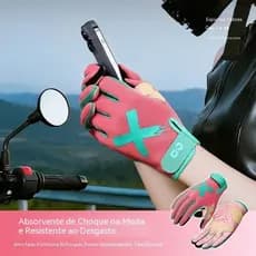 Luvas de ciclismo para outono e inverno para homens e mulheres, respiráveis, antiderrapantes, resistentes ao desgaste, l