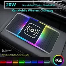 Base de Carregamento Sem Fio para Carro de 20W, Acessório de Modificação com Tapete Antiderrapante, Design de Carregamen
