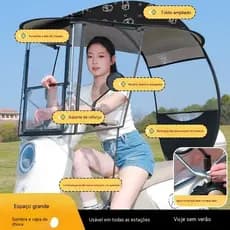 Capota de chuva para veículo elétrico, novo modelo de para-brisa para scooter elétrico, guarda-sol para motocicleta, cap