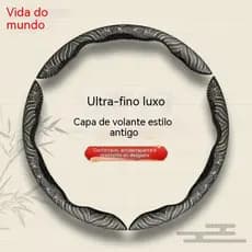 Capa para Volante de Carro Estilo Vintage de Ano Novo, Ultra-fina, Antiderrapante, Resistente ao Desgaste, Adequada para